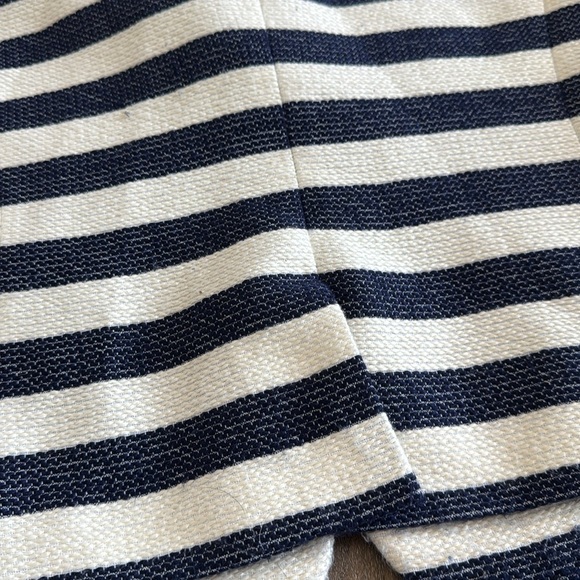 Cremieux Blazer. Women’s size 12. Cream and navy blue stripes w/ gold buttons. - Picture 8 of 10